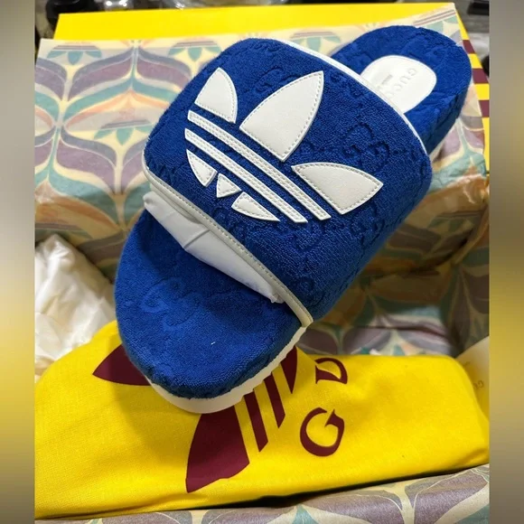 GUCCIxADIDAS MAGIC SPONGE SLIDE Brand New In Box NEW IN BOX Gucci X Adidas GG Magic Sponge | Mercari main image 3